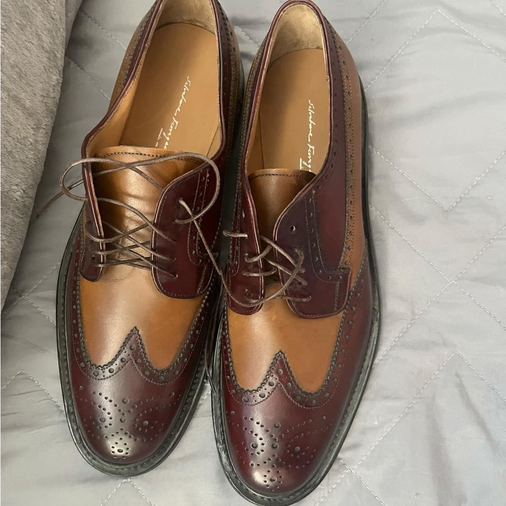 Salvatore Ferragamo Brown Wingtip Oxfords